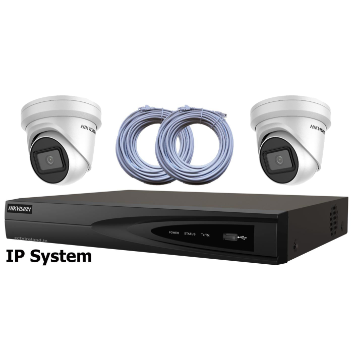 HIKVision Two Camera CCTV Kit with 6MP IP DarkFighter Cameras