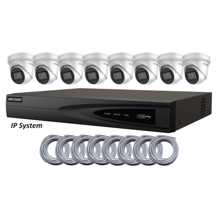 HIKVision Eight Camera CCTV Kit with 6MP IP DarkFighter Cameras
