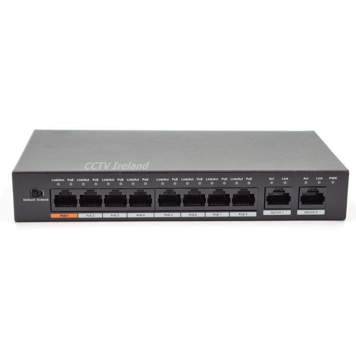 Eight Port PoE Switch QVIS COG-POESWITCH-POE8