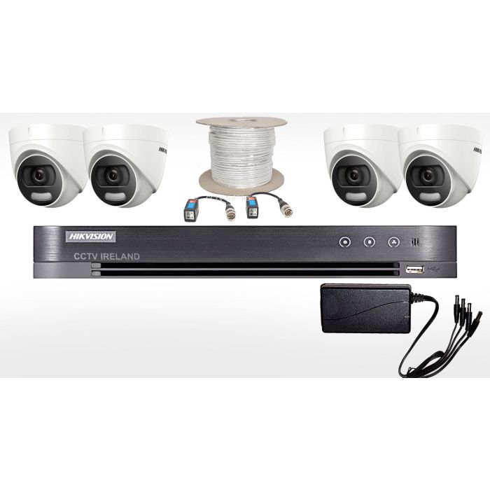 HIKVision Four Camera Turbo CCTV Kit with 5MP ColorVu Cameras with 1TB HDD