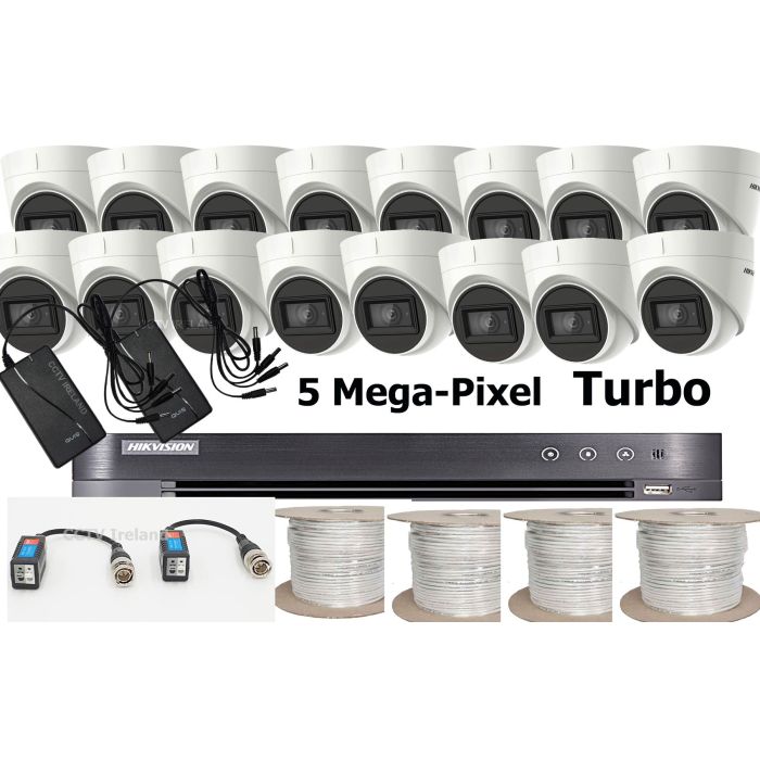 16 Camera Budget High Definition 5MP Turbo Kit with 16Ch 4TB DVR