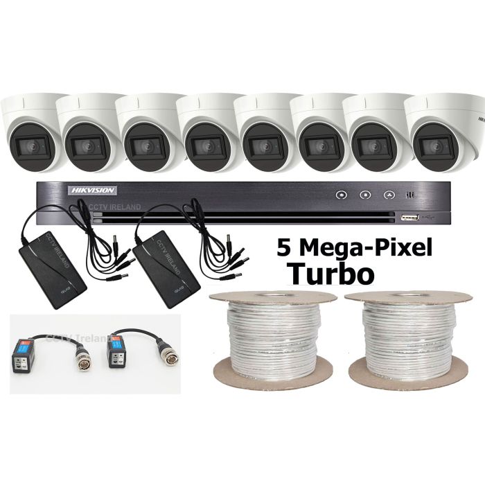 8 Camera CCTV Kit with 5MP Turbo Cameras from HIKVision