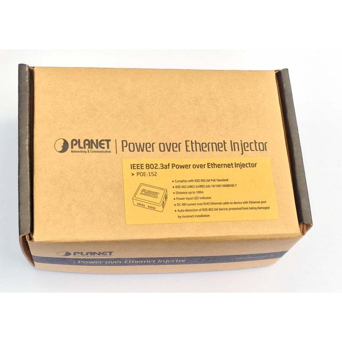 Planet PoE-152 15.4 Watt PoE Injector -perfect for powering Fixed IP Cameras