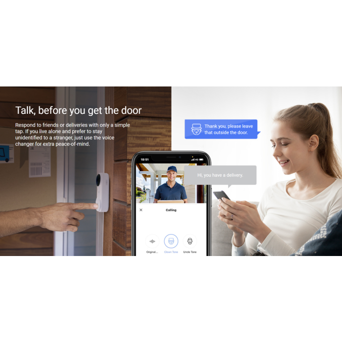 EZVIZ DB2 Pro Battery-Powered 2K Video Doorbell