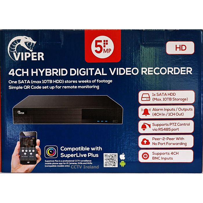 QVIS Four Camera 5MP Colour at Night HD CVI CCTV Kit from QVIS