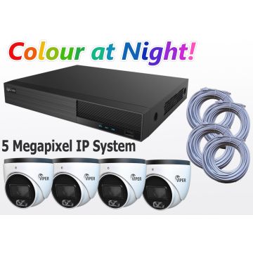 QVIS Four Camera 6MP IP CCTV Kit from QVIS