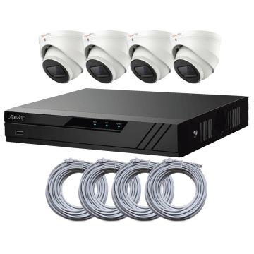 Four Camera 5MP IP CCTV Kit from Cognitio with Audio