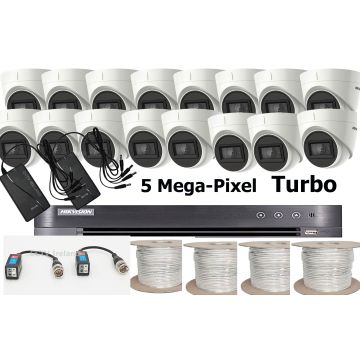 16 Camera Budget High Definition 5MP Turbo Kit with 16Ch 4TB DVR