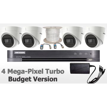 HIKVision 4 Camera Budget 4MP Full HD CCTV Kit